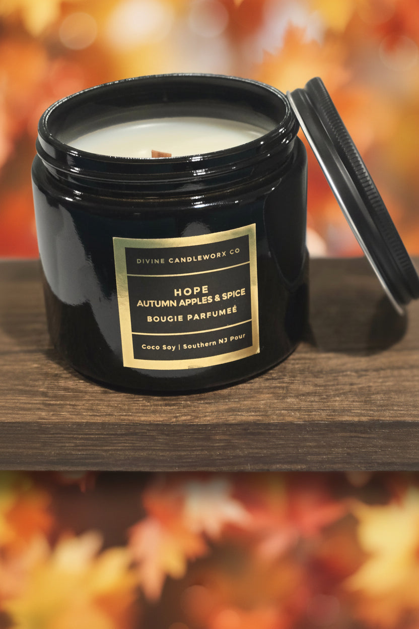 AUTUMN APPLE SPICE- HOPE  12 oz Candle